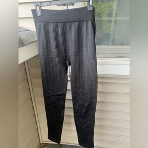 Black Patterned Leggings, Plus Size 2X/3X